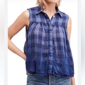 Free People Hey There Sunrise Button Up Shirt